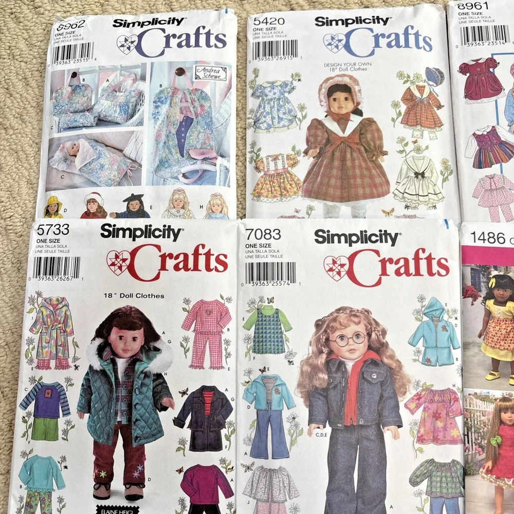 Lot of 8 Simplicity & Butterick 18